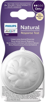 Philips Avent Savička Natural Response 2 novorozenecký průtok 0m+, 2 ks
