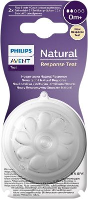 Philips Avent Savička Natural Response 2 novorozenecký průtok 0m+, 2 ks