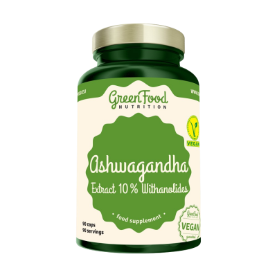 GreenFood Nutrition Ashwagandha Extract 10% Withanolides 90 kapslí