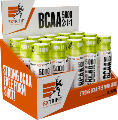 Extrifit BCAA 5000 2:1:1 Shot hrozno 15 x 90 ml