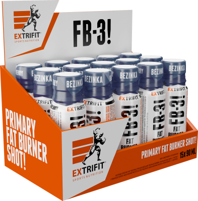 EXTRIFIT FB-3! Fat Burner Shot bezinka 15 x 90 ml