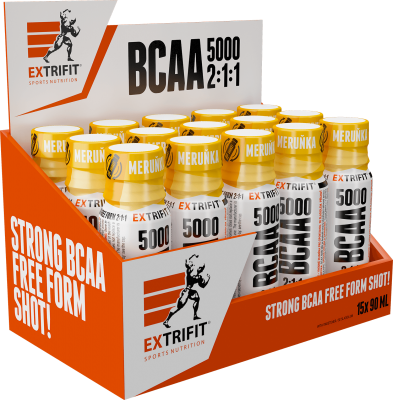 Extrifit BCAA 5000 2:1:1 Shot meruňka 15 x 90 ml