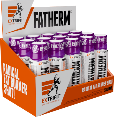 Extrifit Fatherm Shot černý rybíz 15 x 90 ml