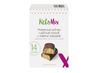KetoMix Proteinová tyčinka s příchutí mandlí v mléčné čokoládě 14 x 40 g