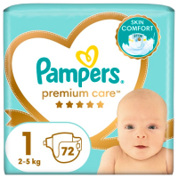 Pampers Pampers Premium Care plenky vel. 1, 2-5 kg, 72 ks