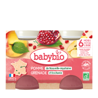 Babybio jablko s granátovým jablíčkem 2 x 130 g