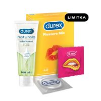 Durex SEX Pleasure MIX 40ks + gel 100 ml