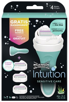 Wilkinson Intuition Sensitive Care - holící strojek a 3 náhradní hlavice