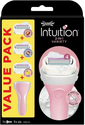 Wilkinson Intuition Variety MIX - holící strojek a 3 náhradní hlavice