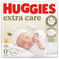 Huggies Extra Care velikost 0, 25 ks
