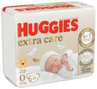 Huggies Extra Care velikost 0, 25 ks