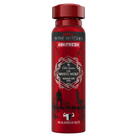 Old Spice Whitewolf Deodorant ve spreji Limitovaná Edice Zaklínač s tóny krvavého pomeranče, broskvových květů a cedrového dřeva 150 ml