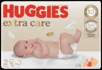Huggies Extra Care 2, 58 ks