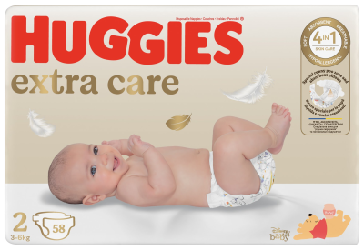 Huggies Extra Care 2, 58 ks