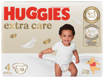 Huggies Extra Care 4, 33 ks