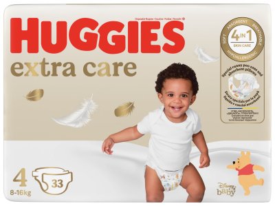 Huggies Extra Care 4, 33 ks