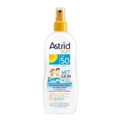 Astrid Sun Wet Skin Kids Transparentní sprej OF 50 150 ml