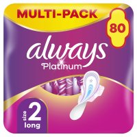 Always Platinum Super (Velikost 2) Hygienické Vložky S Křidélky 80 ks