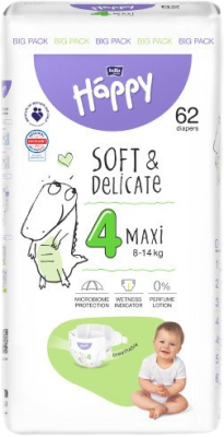Bella Baby HAPPY Maxi 62 ks Bella Baby HAPPY Maxi 62 ks