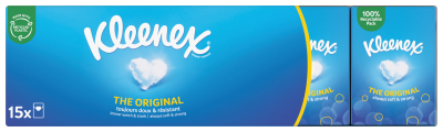 Kleenex Original Mini Hanks papírové kapesníky 15 balení