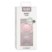 Bibs Infinity symetrické dudlíky ze silikonu, velikost 2, Blossom / Dusky Lilac 2 ks