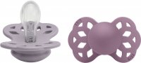 Bibs Infinity symetrické dudlíky ze silikon, velikost 1, Fossil Grey / Mauve 2 ks