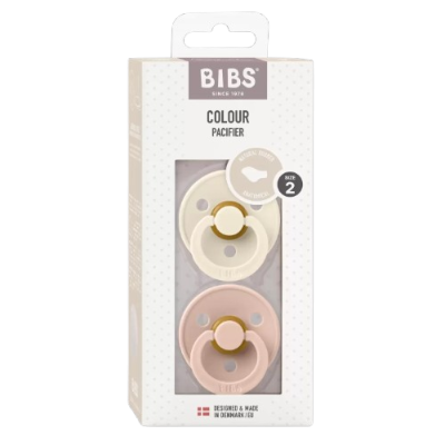 Bibs Colour anatomické dudlíky z přírodního kaučuku vel. 2 Ivory / Blush 2 ks