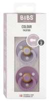 Bibs Colour symetrické dudlíky z přírodního kaučuku velikost 2, Fossil Grey / Mauve 2 ks