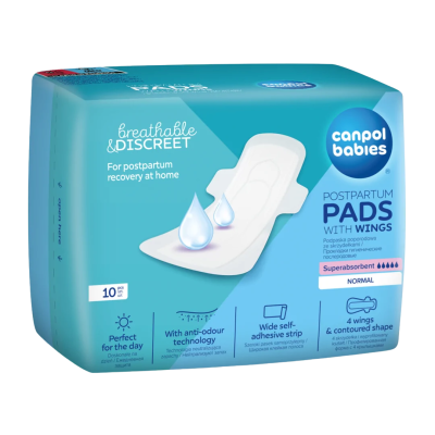 Canpol babies Poporodní vložky s křidélky denní 10 ks