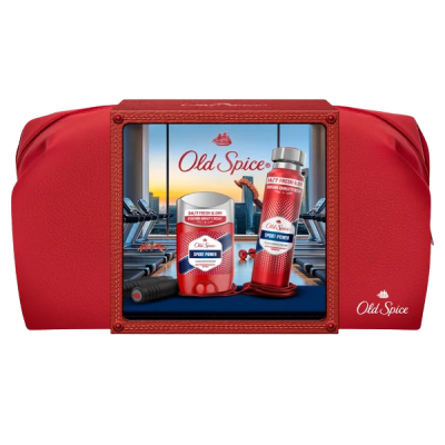 Old Spice Xmass sada Sport Power v taštičce antiperspiranty 150 ml + 50 ml