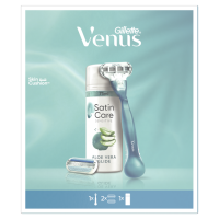 Gillette Venus Smooth holicí strojek + 2 Hlavice + Gillette Satin Care gel na holení 75 ml