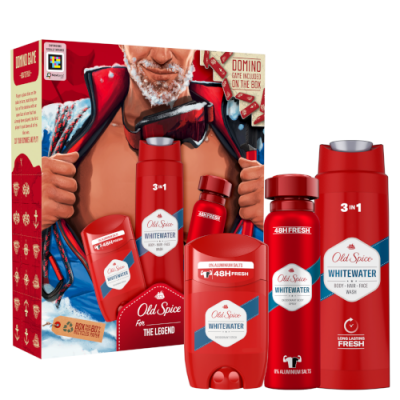 Old Spice Alpinist Pro Muže, S Deodorantem Ve Spreji, Tuhým Deodorantem A Sprchovým Gelem Whitewater