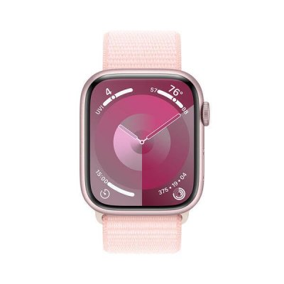 Watch Series 9 GPS 45mm hliníkové pouzdro se sportovním řemínkem, Pink