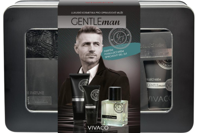 Vivaco Dárkové balení Gentleman - EDP 50ml + posilující krém 100ml + sprchový gel 200ml + dárek