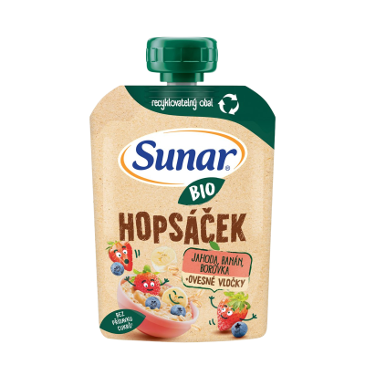 Sunar BIO Hopsáček jahoda, banán, borůvka, oves 100 g