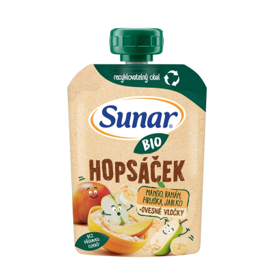 Sunar BIO Hopsáček mango, banán, hruška, jablko, oves 100 g