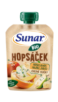 Sunar BIO ovocná kapsička Hopsáček mango, banán, hruška a ovesné vločky 100 g