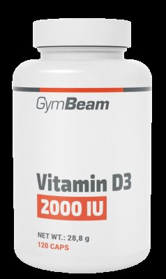GYMBEAM Vitamin D3 2000 IU 1430 g- bez příchutě 120 kapslí