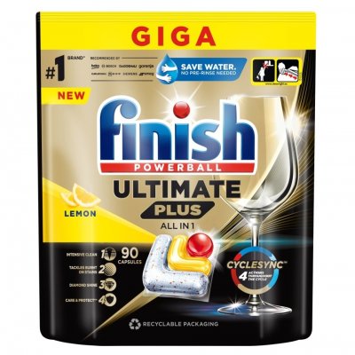 Finish Ultimate Plus All in 1 Lemon 90 ks