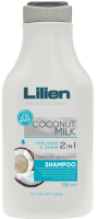 Lilien Šampon všechny typy vlasů 2v1 Coconut Milk 350 ml