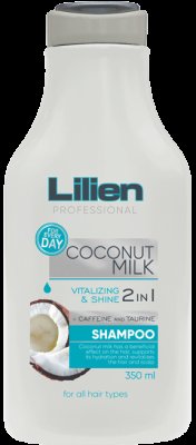 Lilien Šampon všechny typy vlasů 2v1 Coconut Milk 350 ml