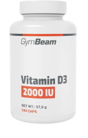 GYMBEAM Vitamin D3 2000 IU, bez příchuti 240 měkkých tobolek