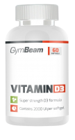 GymBeam Vitamin D3 2000 IU, bez příchuti 240 měkkých tobolek