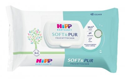 HiPP Babysanft Čistící vlhčené ubrousky Soft & Pur 48 ks