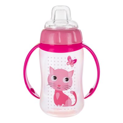 Canpol babies Tréninkový hrneček Cute animals se silikonovým pítkem a úchyty 320 ml