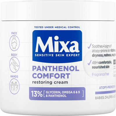 Mixa Panthenol Comfort obnovující tělová péče i pro pokožku se sklonem k atopii, 400 ml