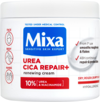 Mixa Urea Cica Repair+ regenerační tělová péče pro velmi suchou a hrubou pokožku, 400 ml