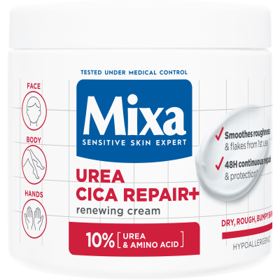 Mixa Urea Cica Repair+ regenerační tělová péče pro velmi suchou a hrubou pokožku, 400 ml