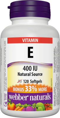 Webber Naturals Vitamín E 400IU 120 tobolek