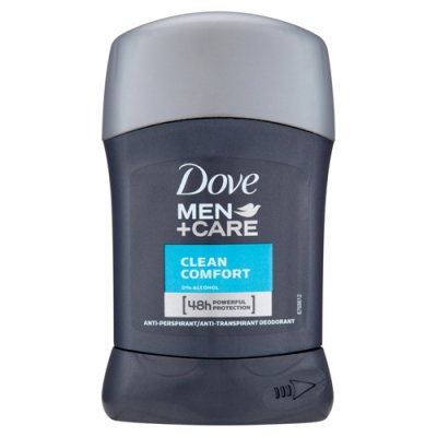 Dove Men+Care Clean Comfort tuhý antiperspirant pro muže 50 ml